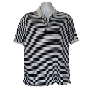 Polo Ralph Lauren Classic Fit Striped Polo Men’s L Navy White Pony Logo Cotton